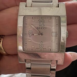 Gucci Stainless Steel Square Watch 7700M